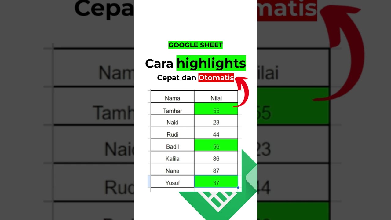 Menggunakan aturan format bersyarat di Google Spreadsheet