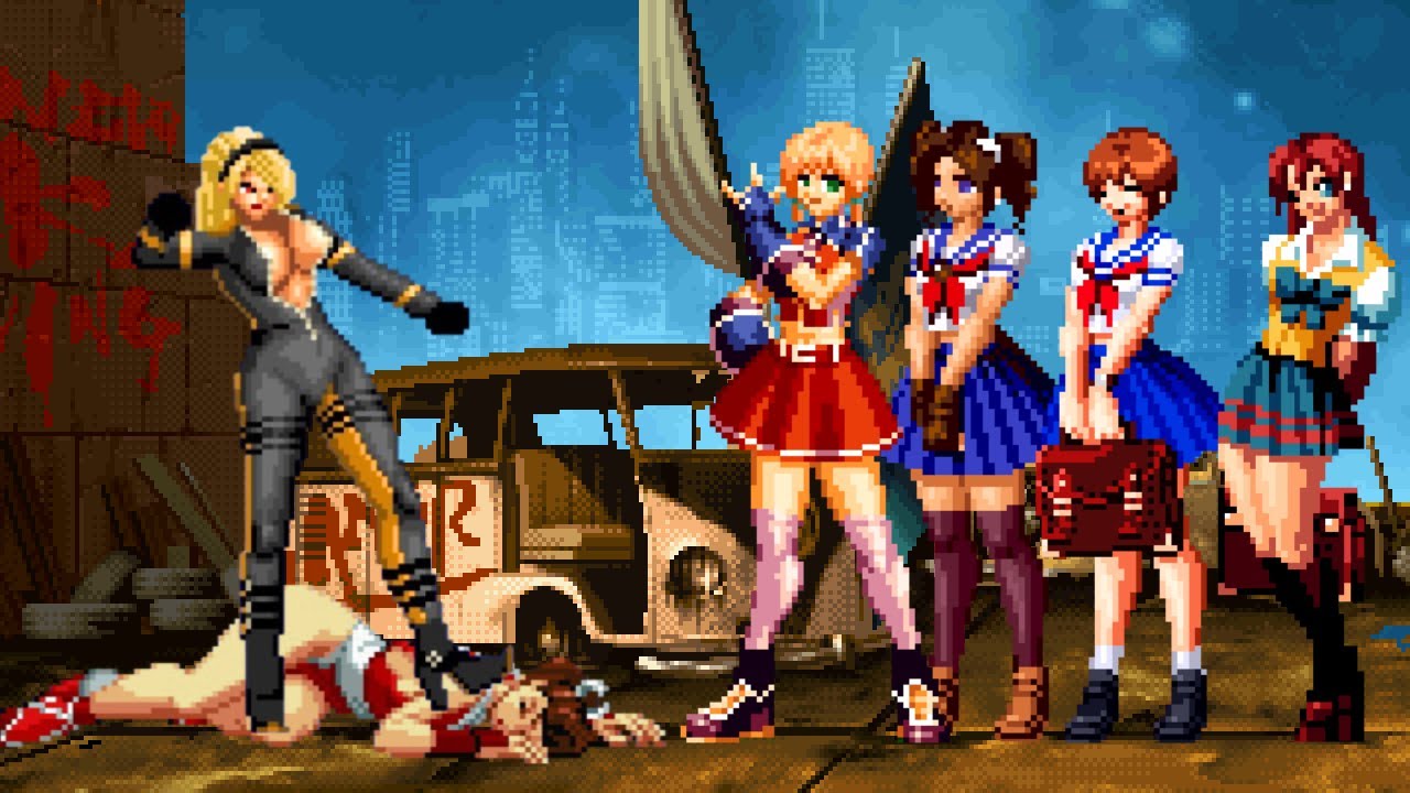 [KOF Mugen] Lien Neville vs Maria Team - YouTube