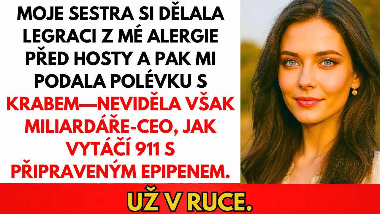 Loni na oslavě povýšení mé sestry mě málem zabila polévka. Nebyla to náhoda — byla to dýňová polévka s krabím olejem, a já mám smrtelnou alergii na korýše, což celá rodina ví odmalička. Když jsem...