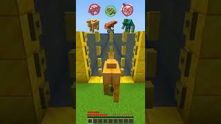 Minecraft Mob Test ! #minecraft #minecaftshorts #minecraftmemes #shorts
