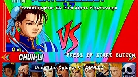 Street Fighter Ex Plus Alpha Chun Li Playthrough using the Xploder V3 CD9000 for Ps1 :D #Playstation
