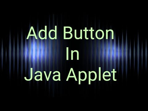 How To Add Button In Java Applet