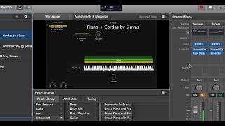 Piano Steinway + Strings test setup sound on Mainstage 3