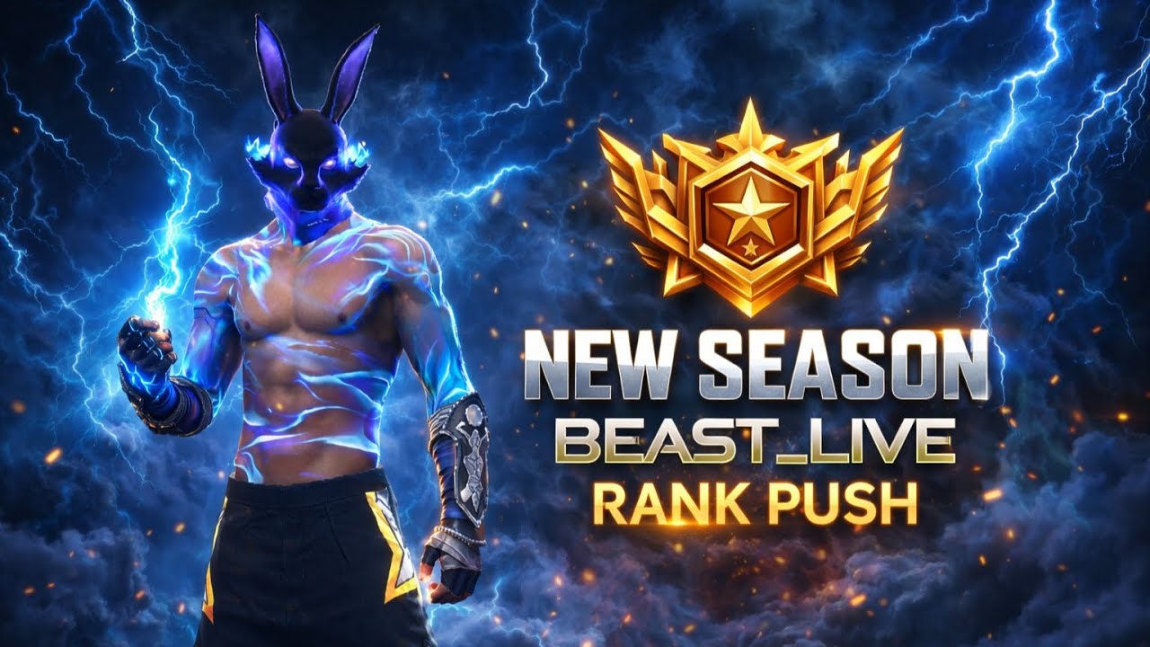 GRANDMASTER RANKPUSH WITH BEASTLIVE 2026 | NEW YEAR SPECIAL LIVE RANK PUSH | NEW SEASON BR RANK PUSH
