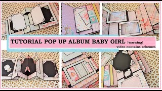 SCRAPBOOKING / TUTORIAL POP-UP ALBUM BABY / СКРАПБУКИНГ/how to make photo album