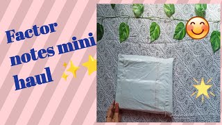 Factor Notes Mini Haul I 2023 I Kcs Trendy Corner