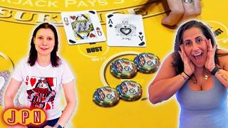 Playing Blackjack with @Emma.Gambles, DC & Z with some MASSIVE Bets!