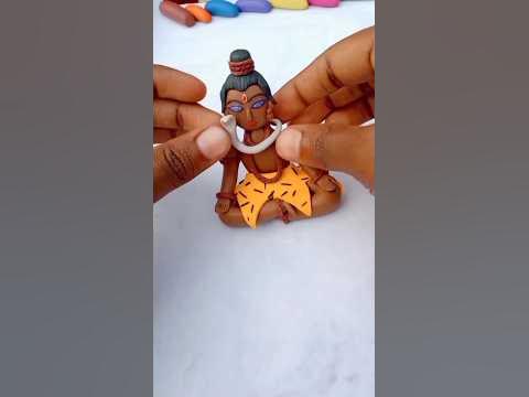 Diy Clay Shiv Ji 🙏 Making Mahakal #shiv #shorts - YouTube
