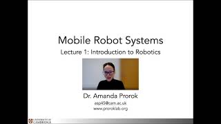 Lecture 1: Introduction to Robotics