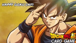 I PULLED AN SCR ON GOKU DAY! | DRAGON BALL SUPER CARD GAME OPENING!!