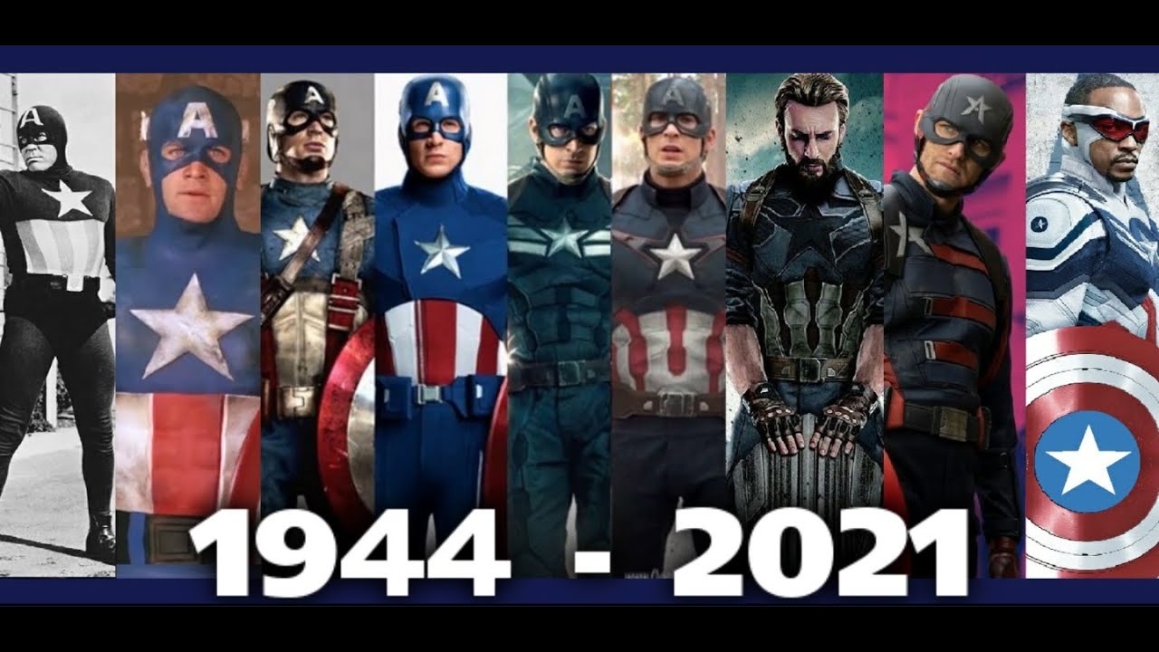 La EVOLUCIÓN del TRAJE del CAPITAN AMERICA en LIVE ACTION #marvel #