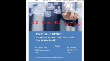 Digital Fluency for 1st sem Bcom,BCA,BBA according to NEP by BNU for 2021-22