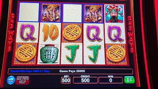 5 coin HandPay on a $5.00 dollar bet. Triple Fortune Dragon Unleashed.