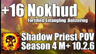 +16 Nokhud Offensive | Shadow Priest POV M+ Dragonflight Season 4 Mythic Plus 10.2.6