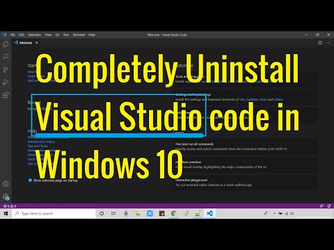 How to completely uninstall Visual Studio Code from windows?