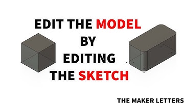 Fusion 360 edit model by editing a sketch | Fusion 360 for beginners.
