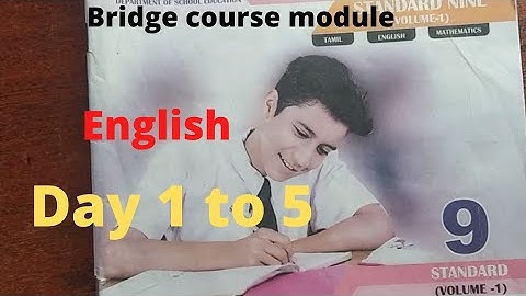 9th standard bridge course answers/ Day 1 to 5/samacheer kalvi/@GjStudies
