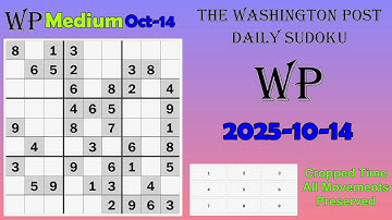 The Washington Post Daily Sudoku 2025-10-14 Medium