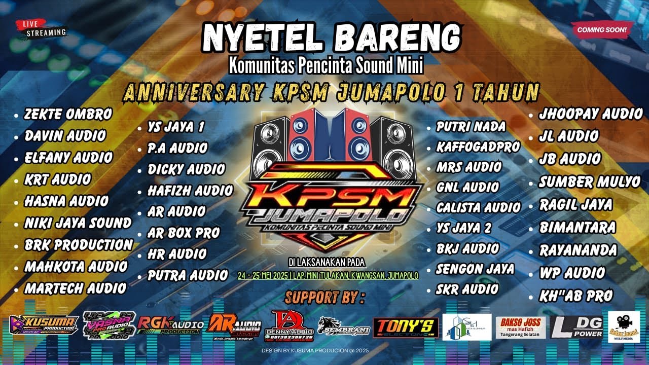 LIVE NYETEL BARENG KPSM JUMAPOLO || ANNIVERSARY YANG KE 1 TH || LAP. TULAKAN KWANGSAN 24 MEI 2025