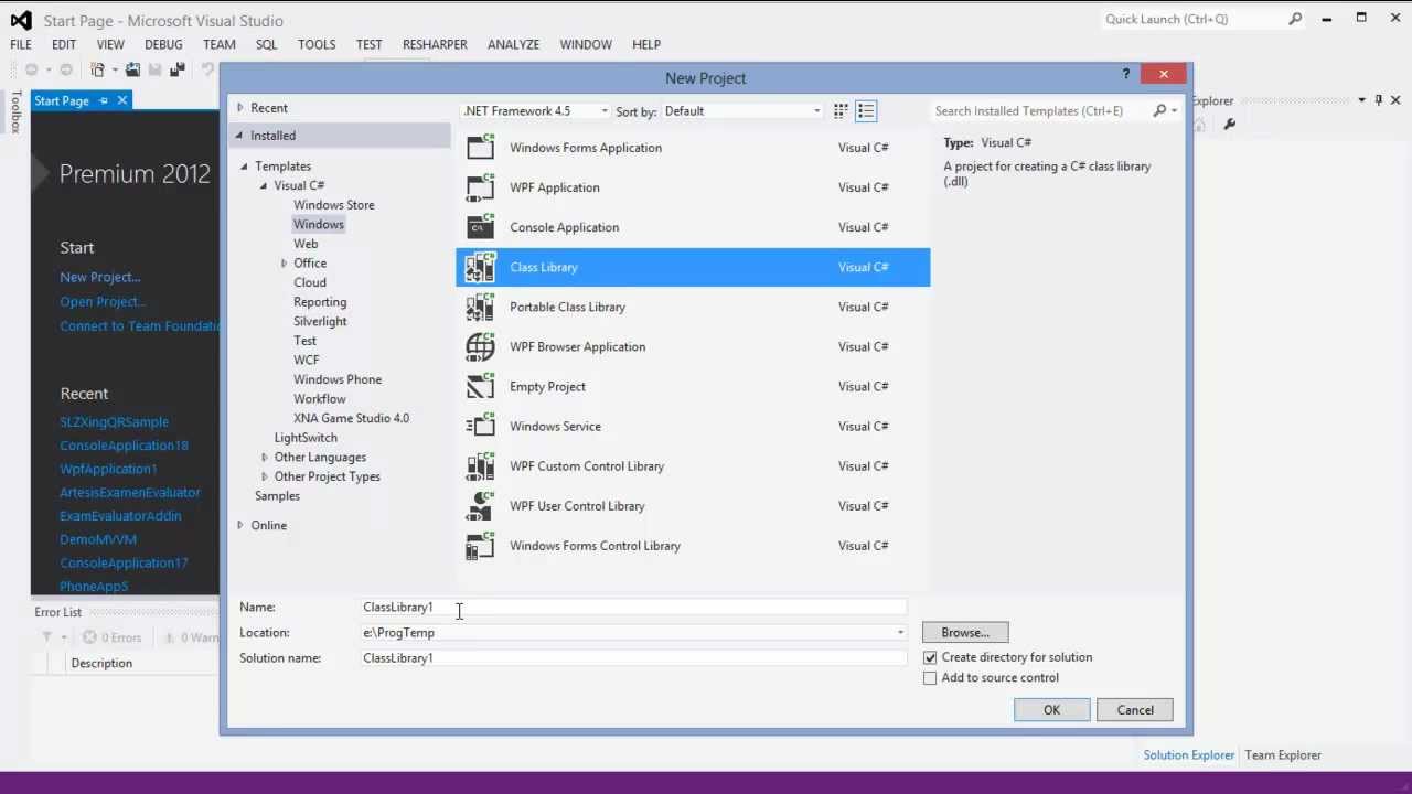Create a .NET class library - YouTube