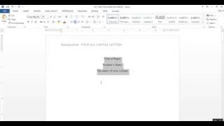 2017 APA FORMAT FOR WORD DOCS
