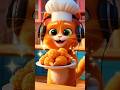 Headphone Wali Cat Ne Banaya Crispy Chicken 😲🍗 | Cute Chef Meow #shorts