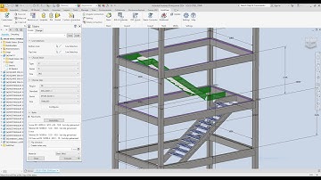 Autodesk inventor 2024 Exercise 37 Steel Stair Design  With  SolidSteel parametric