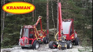 Kranman Bison 11000 forwarders in second thinning