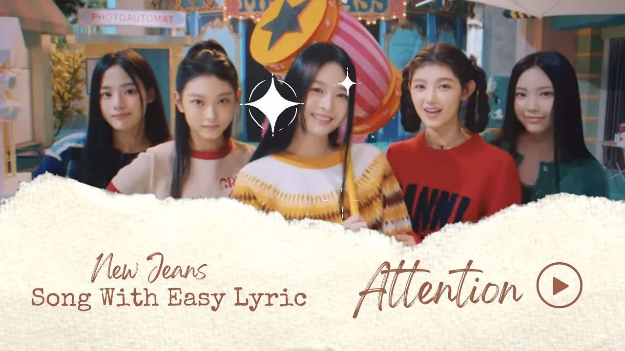 ATTENTION NEW JEANS SONG + EASY LYRIC 2023 YouTube