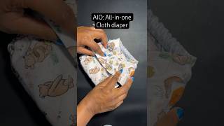 AIO All in one cloth diaper | cloth diapering basics #clothdiapers