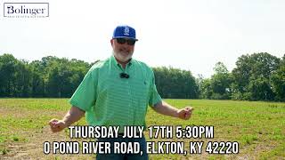 ATTENTION BUILDERS AND INVSTORS! ABSOLUTE REAL ESTATE AUCTION OF 41.9 /- ACRES IN ELKTON, KY.