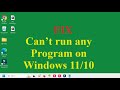 Fix cant run any program on windows 1110