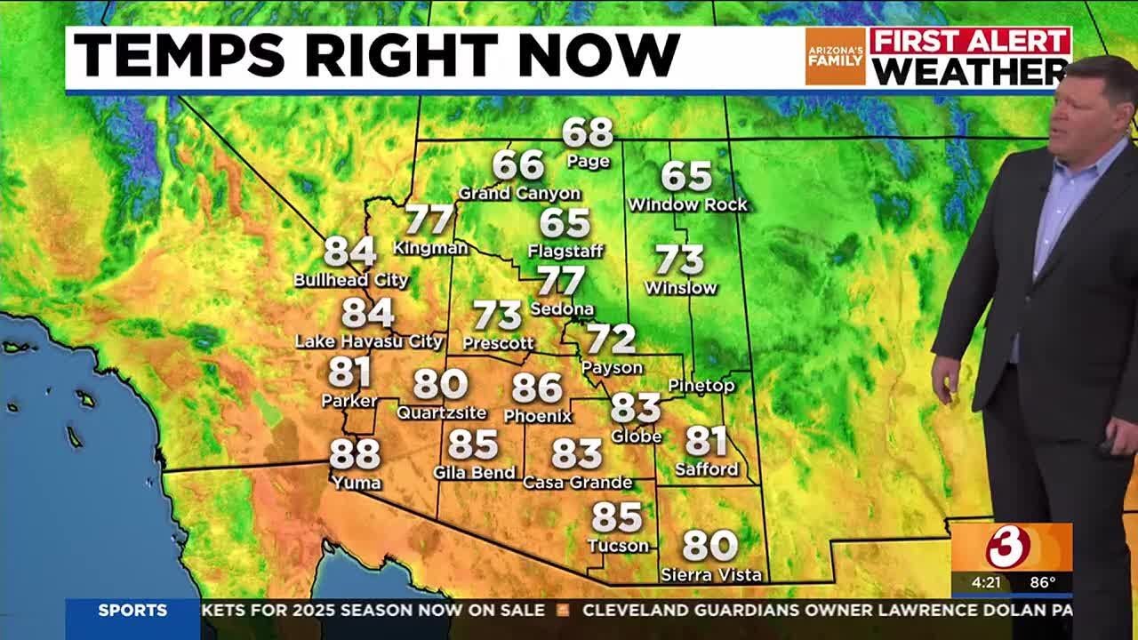 Dry conditions, unseasonably warm temps expected in Phoenix area - YouTube
