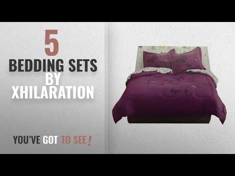 top-10-xhilaration-bedding-sets-[2018]:-xhilaration-queen-bed-in-bag-purple-butterfly-comforter