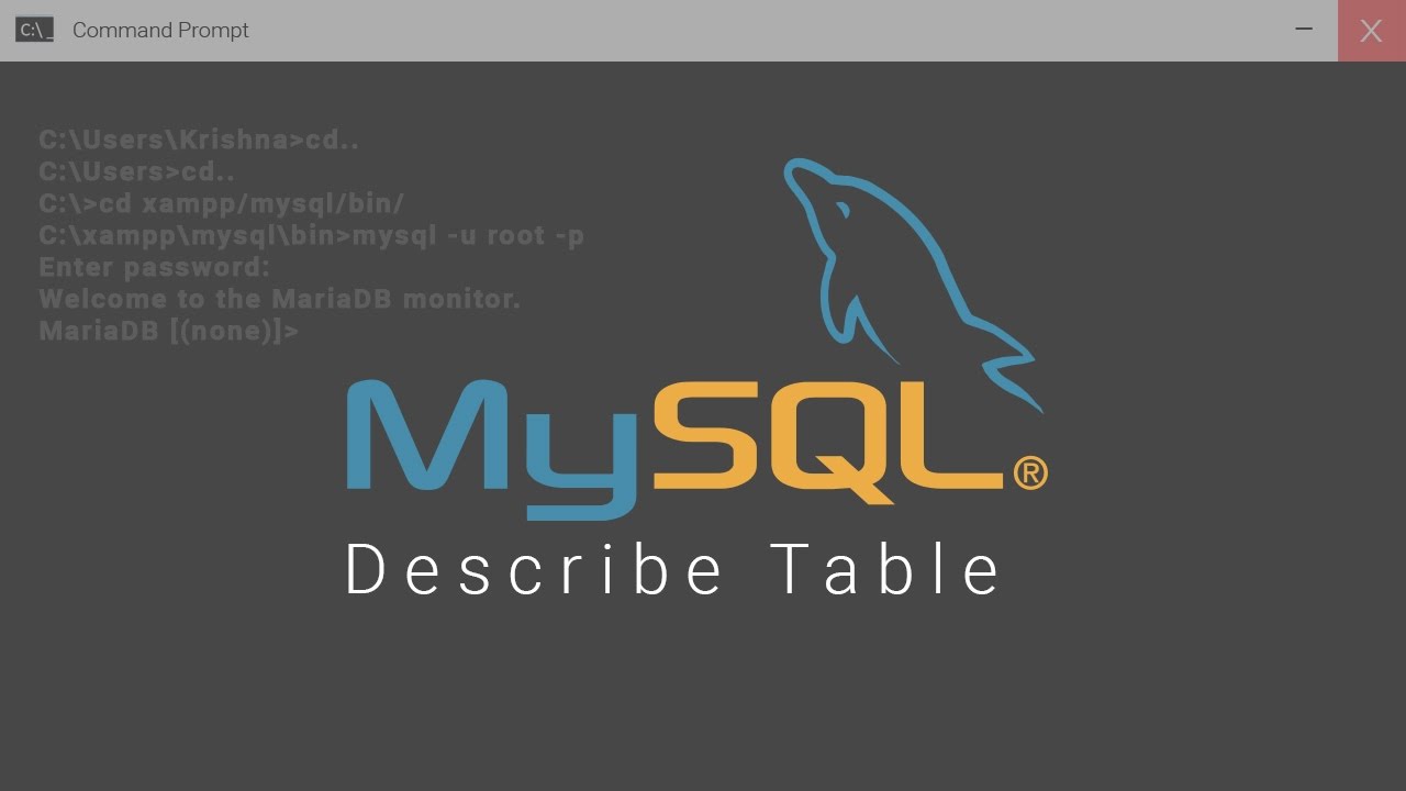 MySql Tutorial Describe Table YouTube
