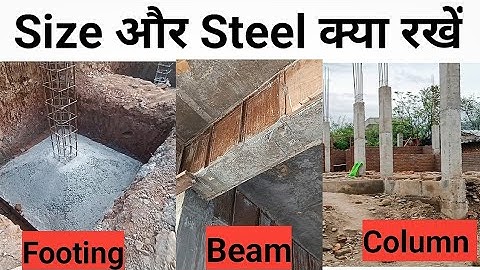 Column ,Beam & Footing size for G+1 | G+2 
