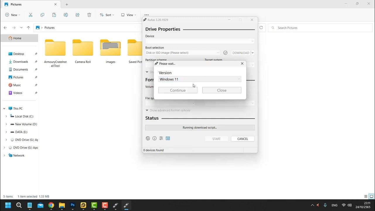 Fixed issue rufus not showing download menu youtube