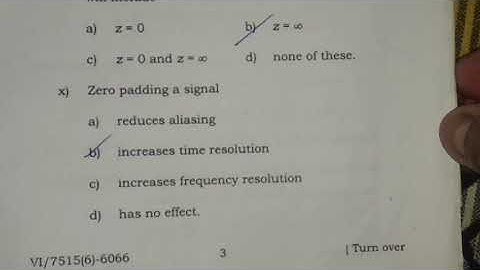 DIGITAL SIGNAL PROCESSING QUESTION PAPER SEM-6