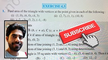 Solution of Determinants Ex. 4.3 Class 12th (Area Of Triangle) Chapter 4 NCERT Mathematics