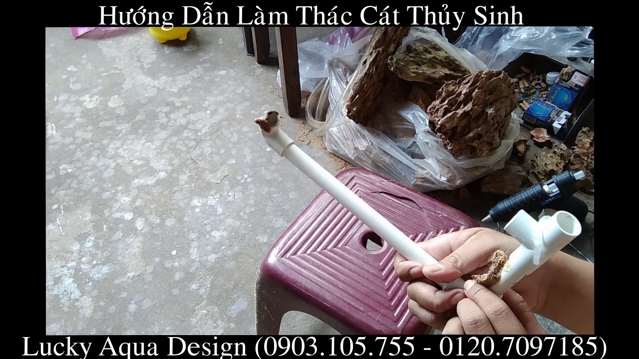 (P1) Hướng dẫn làm thác cát thủy sinh cho hồ 60 giá hạt dẻ - Lucky Aqua Design