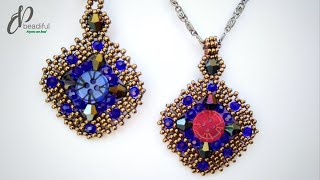 Button Dance Brick stitch Earrings or pendant♻🔆💠🌐 | Easy DIY beaded jewelry