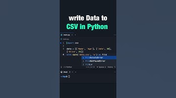 Write data to CSV in Python  #softlinks #python #softwareengineering