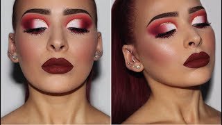 Cranberry Red Half Cut Crease | Makeup Tutorial