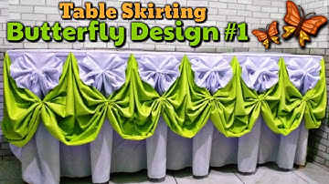 BUTTERFLY Design Table Skirting Tutorial |Single and Double Butterfly |Ribbon Design
