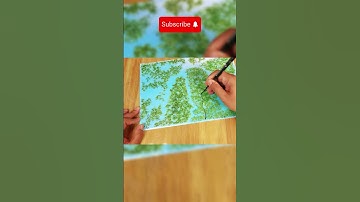 Painting Trees from Below #shorts #short #painting #art #howtopaint #acrylicpainting #easypainting