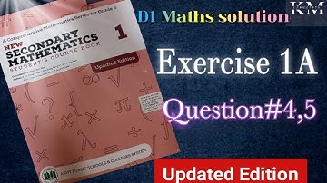 Exercise 1A Q#4,5 New secondary Mathematics oxford |chapter1 D1 Book 1oxford|Grade 6