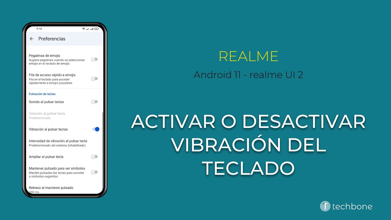 Activar o desactivar Vibración al pulsar Teclas - realme [Android 11 -  realme UI 2] - YouTube