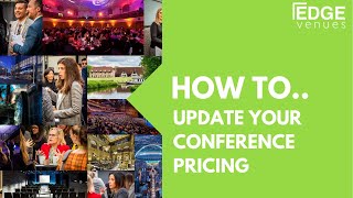 EDGE Venues - How-to... updating your conference pricing data