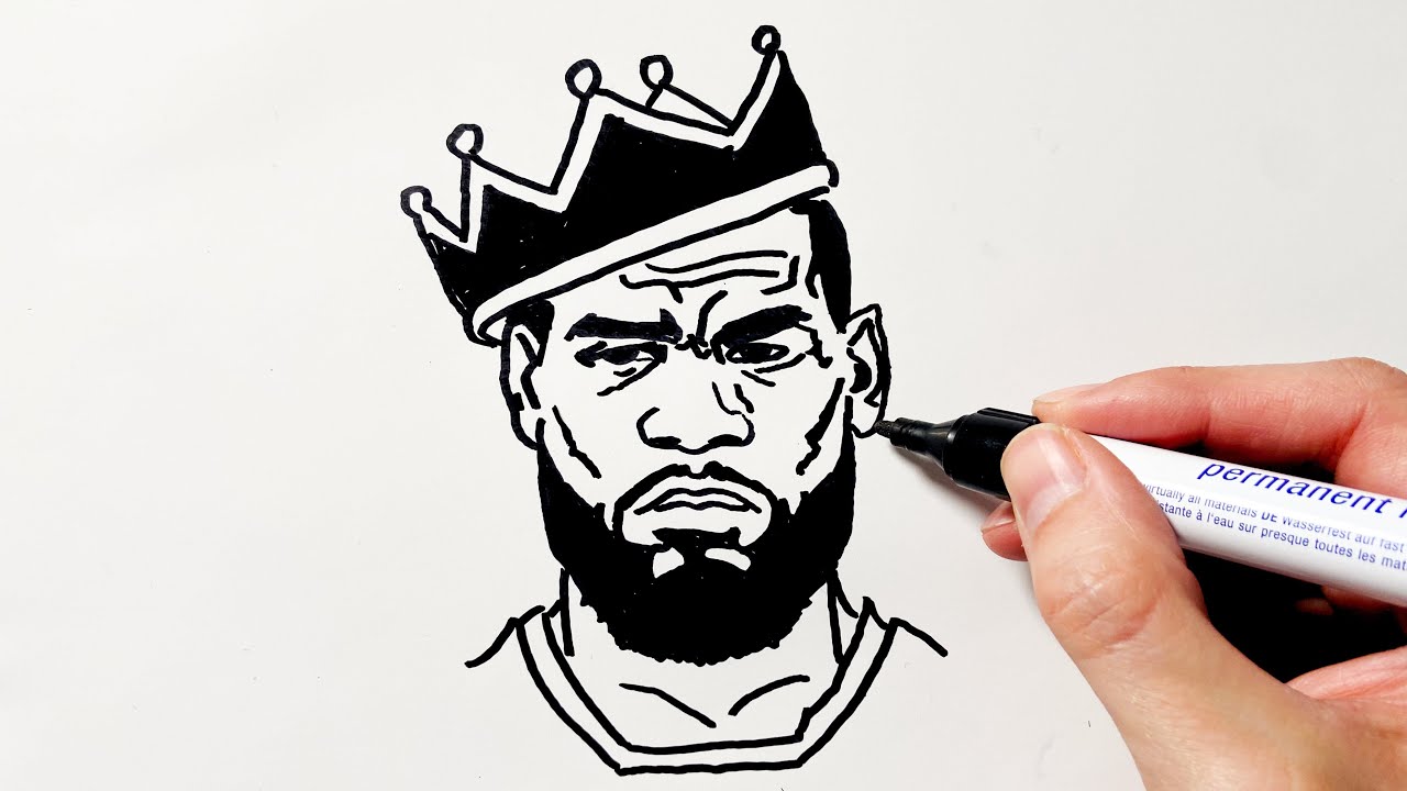 How to draw LeBron James - picture by Juwan - DrawingNow