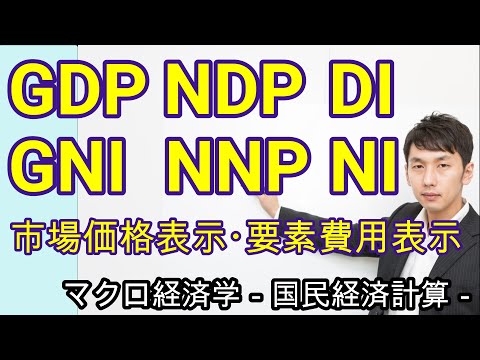 GDP (Gross Domestic Product), NDP (Net Domestic Product ...